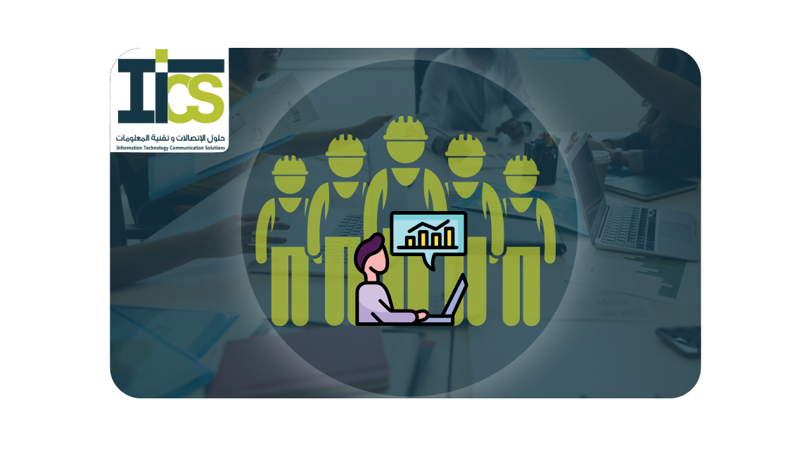 A remote worker on a laptop while IT teams manage devices and provide support.